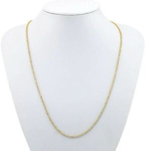 14K YG 天然ダイヤモンド テニスチェーン ネックレス 2mm tennis chain Yellow Gold イエローゴールド 喜平 14金 icebox trax avalanche