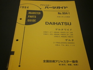 ダイハツ　当時物　アジャスターパーツガイド　デルタワイド　デルタ　見積り　修理　板金　塗装 