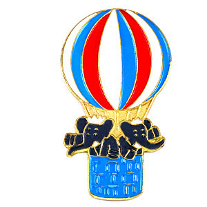 ピンバッジ・ぞうのババール気球◆フランス限定ピンズ◆レアなヴィンテージものピンバッチ