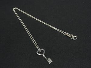 1円 ■美品■ TIFFANY＆Co ティファニー ハートキー SV925 ネックレス ペンダント アクセサリー レディース シルバー系 FB7260