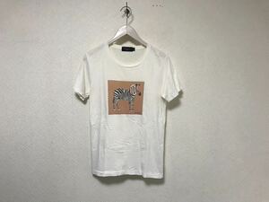 本物ポールスミスジーンズPAULSMITHコットンプリント半袖TシャツメンズアメカジサーフミリタリービジネススーツS白ホワイト