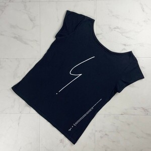 美品 agnes b. アニエスベー SE30 ポワンディロニー 半袖Tシャツ カットソー トップス レディース 黒 ブラック サイズ3*SC377