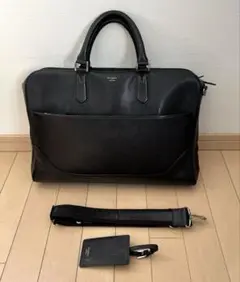 ペッレモルビダ ビジネスバッグ 牛革 PELLE MORBIDA 黒　専用袋付き