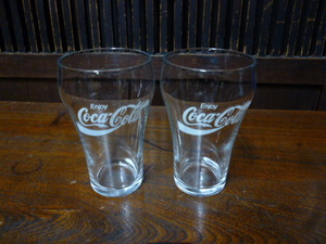 昭和レトロ　Coca Cola グラス Enjoy セット コカコーラ ノベルティー ガラス タンブラー アンティーク インテリア ディスプレイ 什器 