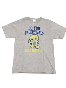 ひらけ！ポンキッキ　ガチャピン　Tシャツ Lサイズ グレー フジテレビ