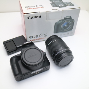 超美品 EOS Kiss X7 レンズキット ブラック 即日発送 一眼レフ Canon 本体 あすつく 土日祝発送OK