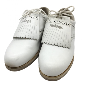 【美品】フットジョイ ゴルフシューズ 白 Soft-Joys II 98301 レディース 5 1/2W（22.5相当） ゴルフウェア FootJoy