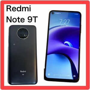 美品★Xiaomi★シャオミ★Redmi Note 9T★スマートフォン★スマホ★本体★カバー付き★64GB★5G★ ナイトフォールブラック