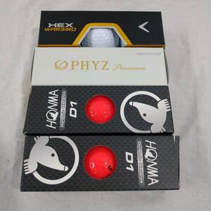 【未使用】ゴルフボール おまとめ 4点 HEX Warbird/PHYZ Premium/HONMA D1【スポーツ 用品 ゴルフ クラブ 練習 良品 ブランド】