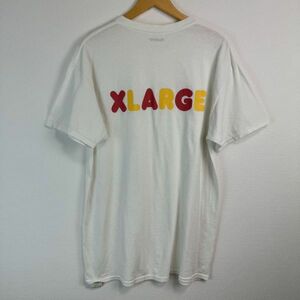 XLARGE エクストララージ　デカロゴ　古着　ストリート　ロゴ刺繍　tシャツ