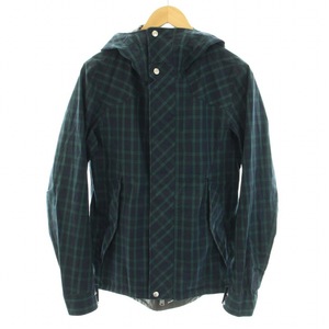 ノンネイティブ nonnative HIKER HOODED JACKET マウンテンパーカ アウター GORE-TEX チェック柄 0 XS 緑 グリーン 紺 ネイビー メンズ