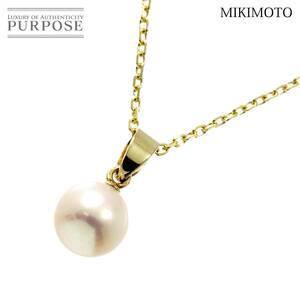 ミキモト MIKIMOTO アコヤ真珠 7.3mm ネックレス 45cm K14 YG イエローゴールド 585 パール Akoya Pearl Necklace 90259793