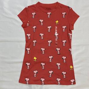 新品　スヌーピーTシャツ SNOOPY ウッドストック ピーナッツ 赤　Sサイズ 送料無料　マイティファイン MightyFine セール