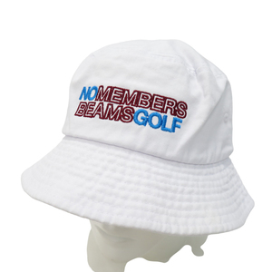BEAMS GOLF ビームスゴルフ ×No Members 81-41-0184-217 バケットハット ホワイト系 [240101100981] ゴルフウェア