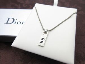 【希少】Christian Dior ネックレス プレート ロゴ クリスチャン ディオール ヴィンテージ アクセサリー レディース 結婚式 レア B29