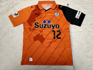 清水エスパルス☆サッカーユニフォーム☆プーマ☆PUMA☆Oサイズ☆Jリーグ20th anniversary☆背番号12☆グリコ☆鈴与☆JAL☆襟あり