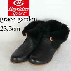 EB4708*Hawkins Sport grace garden*ホーキンススポーツ グレースガーデン*レディースショートブーツ*M-23.5cm*黒