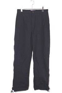 2024SS TOGA VIRILIS トーガビリリース NYLON TAFFETA PANTS サイドジップ ナイロンタフタパンツ 44 BLACK ブラック TV241-FF315 /● メン