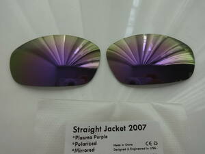 処分価格！！★オークリー ストレートジャケット用 カスタム偏光レンズ Straight Jacket 2007 PURPLE Color Polarized 新品 