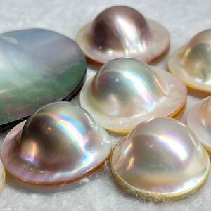 1円〜!!変形!!≪マベパールおまとめ186ct≫d 約37.2g mabe pearl パール 半円真珠 ジュエリー jewelry ルース 裸石 宝石 w4 タ3