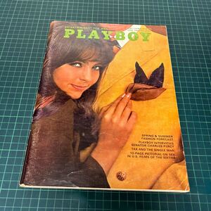 PLAYBOY プレイボーイ USA版 1968年4月号 洋雑誌 ビンテージ とじ込みピンナップ付き 