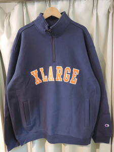 X-LARGE XLARGE エクストララージ XLARGE×Champion REVERSE WEAVE HALF ZIP PULLOVER SWEAT チャンピオン 紺 XL 最新人気商品 再値下げ