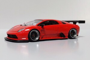 絶版 希少 1/64 ランボルギーニ ミニカーコレクション ムルシエラゴ R-GT チーム JLOC 改 深リム BBS ローダウン カスタム GT300 レース