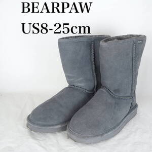 EB5500*BEARPAW*ベアパウ*レディースショートムートンブーツ*US8-25cm*グレー