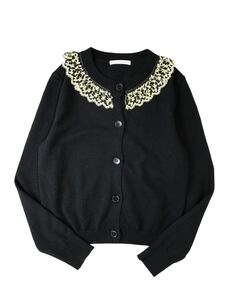 (D) CECILIE BAHNSEN セシリーバンセン FARRAH CARDIGAN M/L ブラック カシミヤ ニット カーディガン (ma)