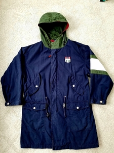 良好 90s ビンテージ TOMMYHILFIGER トミーヒルフィガー モッズコート タイプ ロング丈コート Lサイズ // M-65 M-51 XL