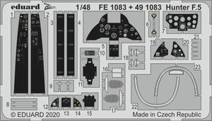 エデュアルド(FE1083) 1/48 ハンター F.5用内装エッチングパーツ(エアーフィックス用)