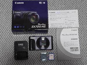 ★Canon キヤノン PowerShot SX720HS コンパクトデジタルカメラ パワーショット デジカメ ブラック 充電器付 動作確認済み