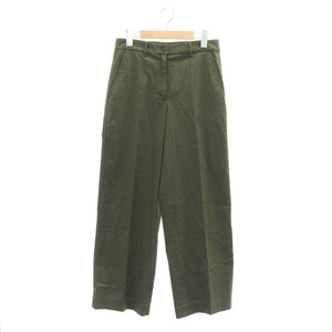 未使用品 セオリー Theory 24SS Patton PD CL Trouser T パンツ ワイド ジッパーフライ 00 カーキ /MI ■OS ■SH レディース