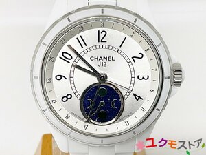 美品 CHANEL シャネル J12 H3404 ファーズ ドゥ リュヌ 白 ホワイトセラミック ムーンフェイズ OH済 シャネルトータルサービス完了品