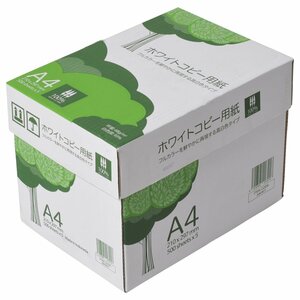 コピー用紙 A4 ホワイトコピー用紙 高白色 紙厚0.09mm 2500枚(500×5) AIK901 A431