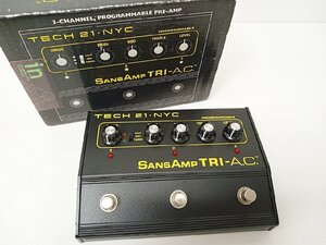 [7A-611-033-1] TECH21・NYC SANS AMP TPI-A.C. プリアンプ オーバスドライブ 楽器周辺 通電確認のみ 箱有 中古