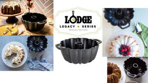 ★LODGE FLUTED CAKE PAN ロッジ フルートケーキパン 新品 直火IHクッキングヒーターオーブン食器洗浄機 Coleman ル・クルーゼ ストウブ