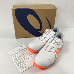 TEI【中古】asics アシックス WIN JOB CP219 BOA ホワイト/ショッキングオレンジ ３０ｃｍ 安全靴〈127-241228-YO-05-TEI〉