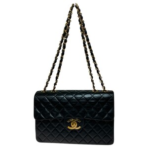 ◎◎ CHANEL シャネル デカマトラッセ 34 チェーンショルダー ショルダーバッグ A47600 ブラック ギャランティーカード無 傷や汚れあり