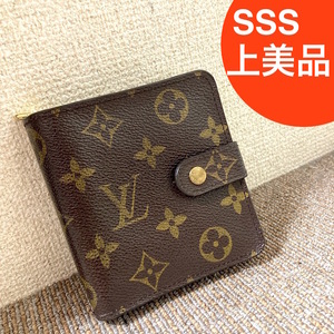 大人気商品 上美品 LOUIS VUITTON ルイヴィトン モノグラム 2つ折り 財布 検 ラウンドファスナー 折り畳み ウォレット シャネル