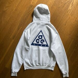 Champion セットインスリーブ パーカー M 霜降りライトグレー ビンテージ チャンピオン 両面プリント ACG パロディー バックプリント ロゴ