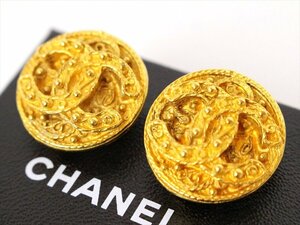 美品☆CHANEL【シャネル】ココマークイヤリング☆94 A刻印☆ゴールド金具☆ロゴ☆レディース☆箱付