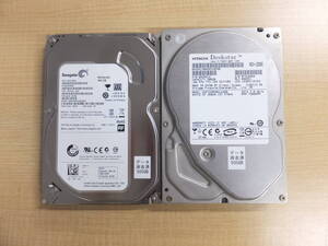 （中古）3.5インチ500GB SATAハードディスク（2個セット）