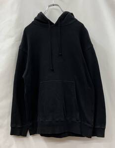 YOHJI YAMAMOTO POUR HOMME ヨウジヤマモトプールオム 長袖パーカー プルオーバーフーディー HX-T74-988 綿100% 日本製 S ブラック 通年