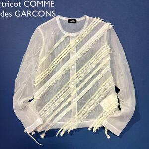 K47　tricot COMME des GARCONS レースシアーシャツ