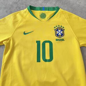 2018年 NIKE ナイキ ブラジル代表 ネイマール ♯10 ユニフォーム キッズサイズ M