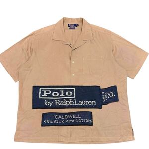 【XLサイズ】90s ラルフローレン　caldwell 開襟　オープンカラー　 ヴィンテージ　ralphlauren コールドウェル　polo1992 半袖シャツ