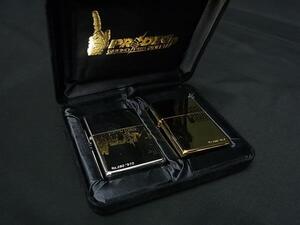 1円 ■美品■ ZIPPO ジッポー PRIDE GRAND PRIX 2003年製 高級ライター オイルライター 喫煙グッズ 喫煙具 2点セット ゴールド系 FH0930