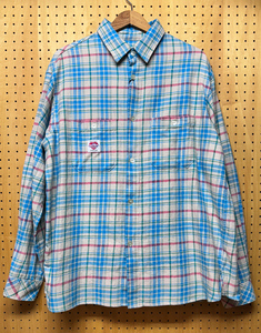 CHALLENGER チャレンジャー L/S CHECK SHRIT BLUE XLサイズ