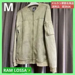 RAM LOSSA✨ ブルゾン　スウェード風　MA-1カーキ　M サイズ